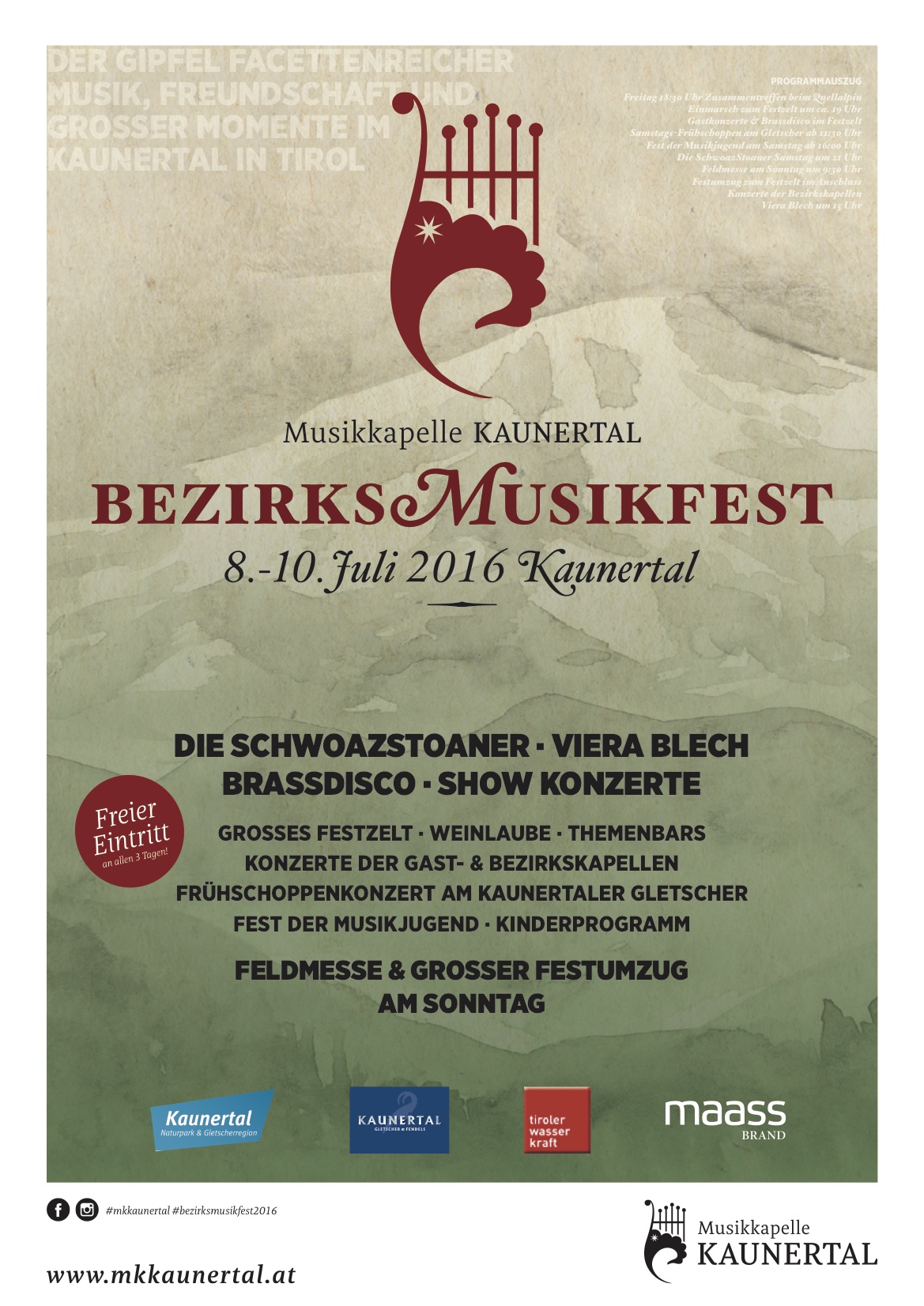 Bezirksmusikfest im Kaunertal